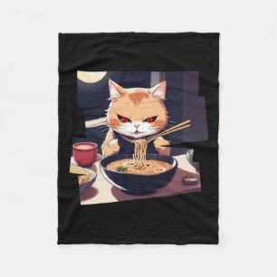 Cobertor De Velo Ramen Kawaii Cat Anime 1