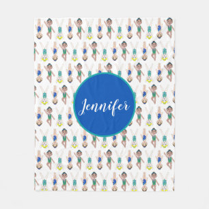 Cobertor De Velo Rapariga de Nadador Sincronizada da Equipe de Nata