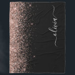 Cobertor De Velo Rapariga do Monograma de Script Brilhante Cor-de-r<br><div class="desc">Preto e Rosa Dourado - Nome do Monograma do Script Glitter Brilhante Cor-de-Rosa Esbranquiçada e Folheto Inicial do Fleece. Isto faz o doce e perfeito aniversário de 16 anos, casamento, chá de panela, aniversário, chá de fraldas ou festa de solteira presente para alguém que ama luxo de luxo e estilos...</div>