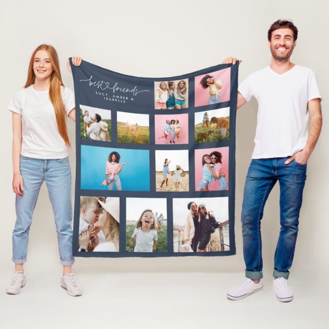 Cobertor De Velo Rapariga mult foto do melhor amigo marinho moderno (In Situ)