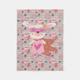 Cobertor De Velo Rapariga Superherói Bunny
