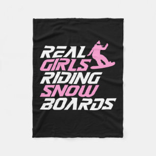 Cobertor De Velo Raparigas Real Andando Snowboards