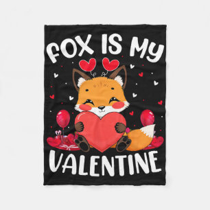 Cobertor De Velo Raposa é meu amor de São Valentim Corações Raposa
