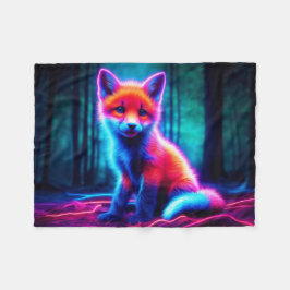 Cobertor De Velo Raposa-sonho vibrante com matizes a cores elétrica