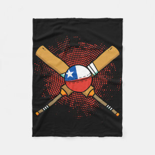 Cobertor De Velo Raquete de críquete chilena e bandeira Ll do Chile
