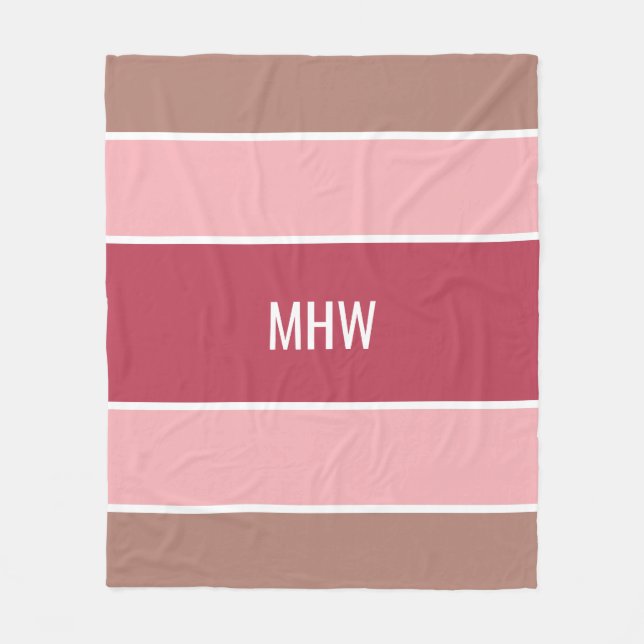 Cobertor De Velo Rascunhos de monograma personalizado de padrão (Frente)