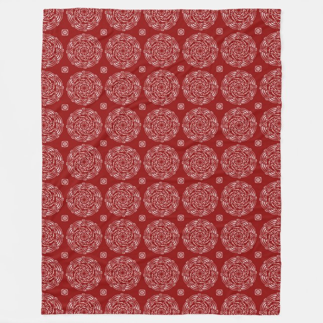 Cobertor De Velo Raspberry Mandala (Frente)