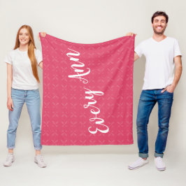 Cobertor De Velo Raspberry rosa ou qualquer nome personalizado para