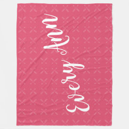 Cobertor De Velo Raspberry rosa ou qualquer nome personalizado para