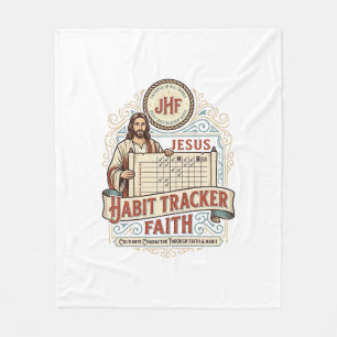 Cobertor De Velo Rastreador de Hábito Jesus Fé Rastreador de Hábito