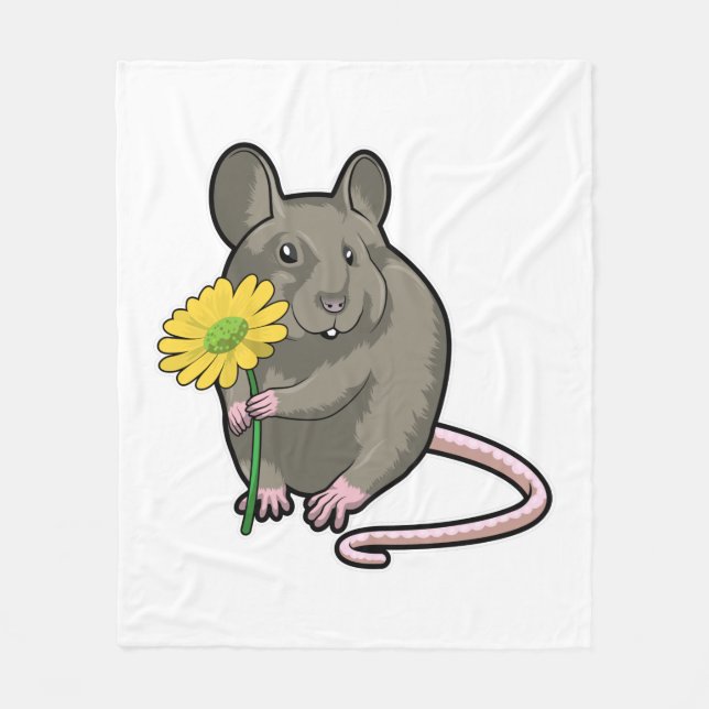 Cobertor De Velo Rat with yellow Flower (Frente)