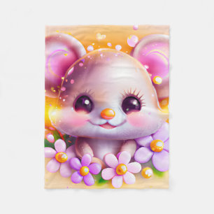 Cobertor De Velo Rato Rosa Kawaii Cugado
