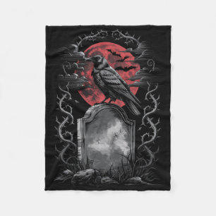 Cobertor De Velo Raven Bird Gothic Raven Art Cemetery Fantasy