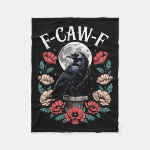 Cobertor De Velo Raven Crow F-craw-f Halloween Bird Fcawf Gothic Sp