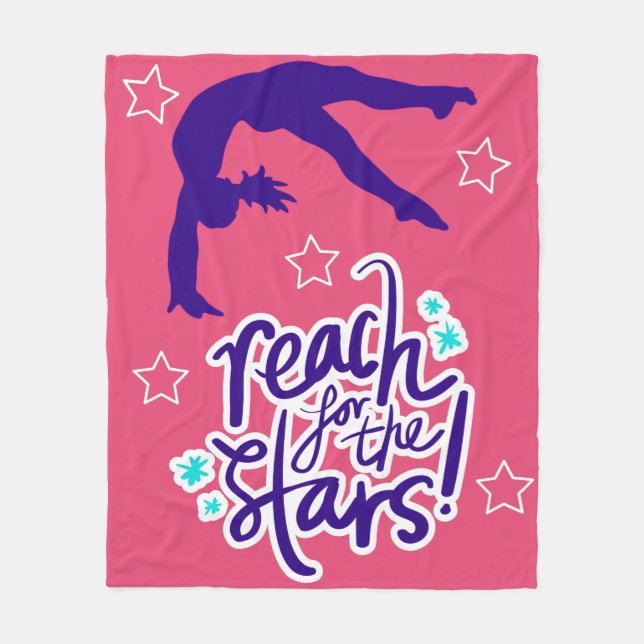 Cobertor De Velo Reach for the Stars Gymnastics Tumbling Photo Pr ( (Frente)