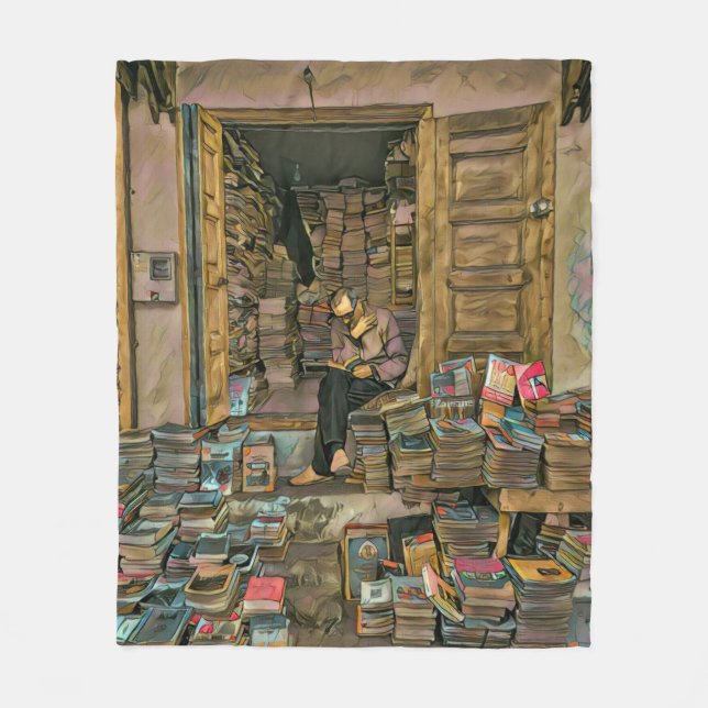 Cobertor De Velo Reading Lovers Gift For Librarian (Frente)