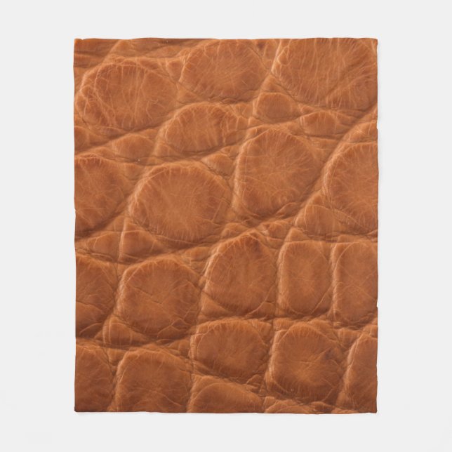 Cobertor De Velo Real genuine tan brown alligator leather texture,  (Frente)