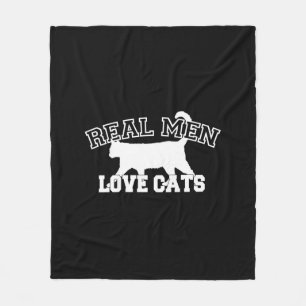 Cobertor De Velo Real Men Love Cats Statement