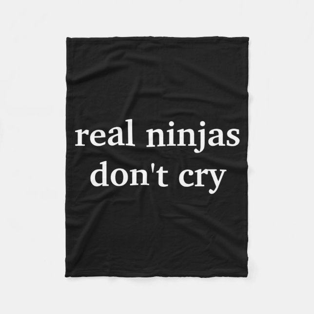 Cobertor De Velo Real Ninjas Dont Cry  (Frente)