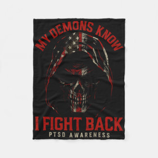 Cobertor De Velo Reaper Ptsd Meus Demônios Sabem Que Eu Luto Saúde 