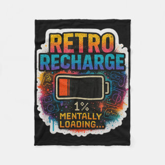 Cobertor De Velo “Recarga Retro – Carregando Mentalmente…” 