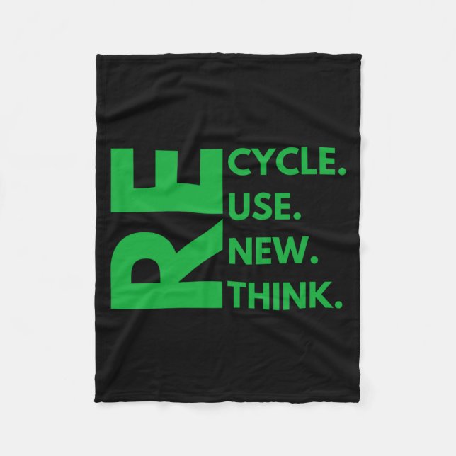 Cobertor De Velo Recicle Reutilize Renove Repense Dia da Terra Meio (Frente)