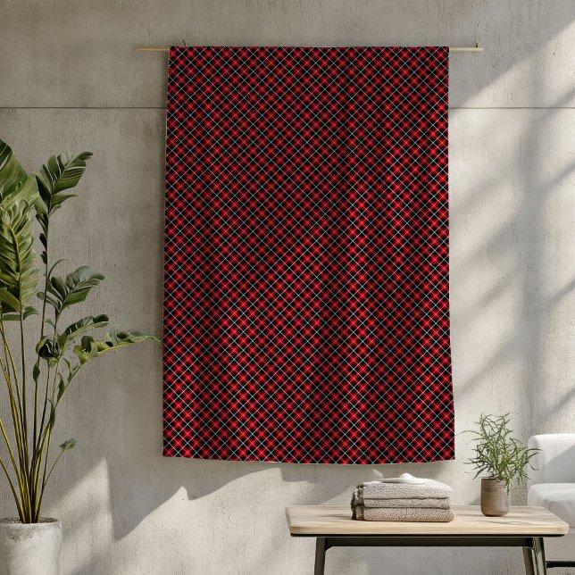 Cobertor De Velo Red and Black Blanket – Classic Tartan Cabin Style (Red and Black Blanket – Classic Tartan Cabin Style)