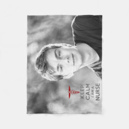 Cobertor De Velo Red Caduceus Fique Calmo Eu sou enfermeira