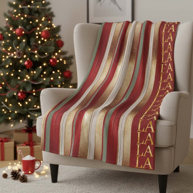 Cobertor De Velo Red Christmas Fa La Pattern#27 ID1009 (Criador carregado)