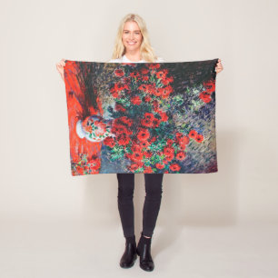 Cobertor De Velo Red Chrysanthemum, Monet
