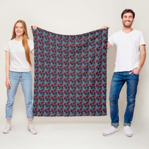 Cobertor De Velo Red Daisy Fleece Blanket