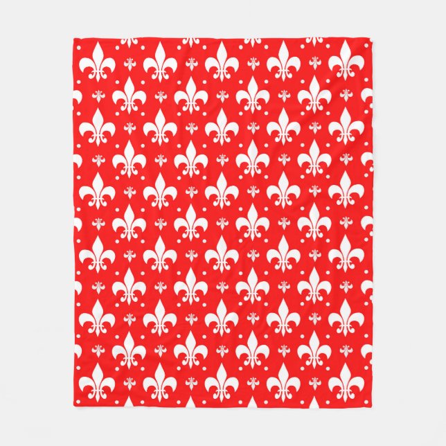 Cobertor De Velo Red Fleur-de-lis Design (Frente)