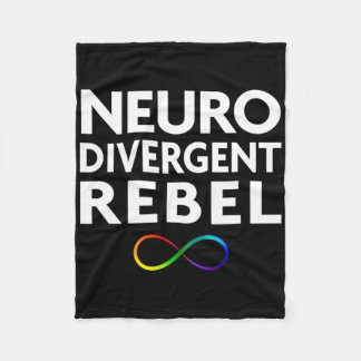 Cobertor De Velo Red Instead Autism Neurodivergent Rebel 