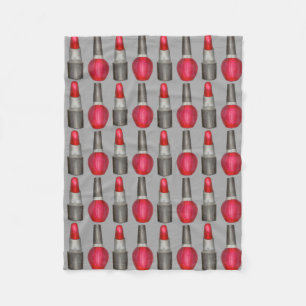Cobertor De Velo Red Lipstick Nail Polonês Makeup Cosmetics Beauty