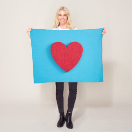 Cobertor De Velo Red Love Heart
