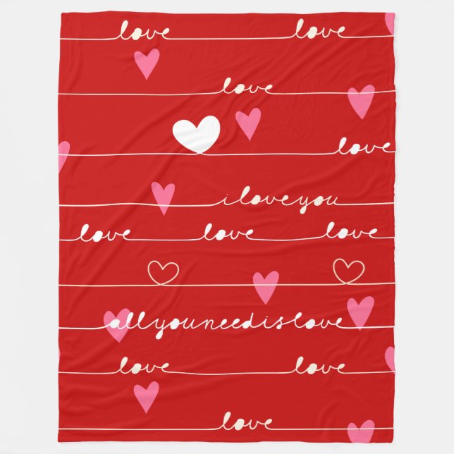 Cobertor De Velo Red love you coberket (Frente)