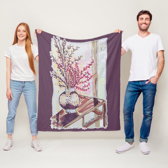 Cobertor De Velo Red Plum Blossoms (In Situ)