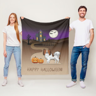 Cobertor De Velo Red Sable Papillon Dog E Halloween Hauneen House
