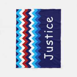 Cobertor De Velo Red White Blue Chevron Custom Small Fleece Blanket