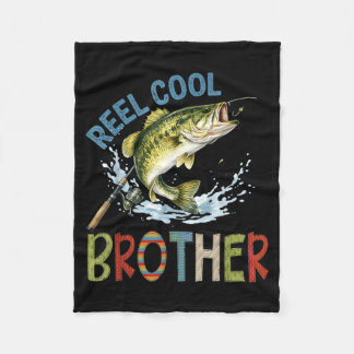 Cobertor De Velo Reel Cool Brother Fishing Brother Birthday Vintage