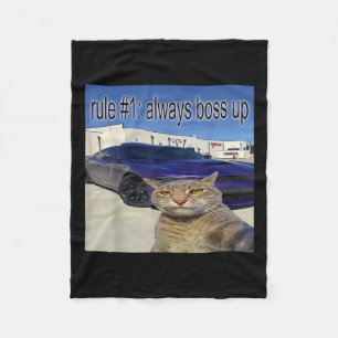 Cobertor De Velo Regra 1 Sempre Chefia Engraçado Gato Específico Da