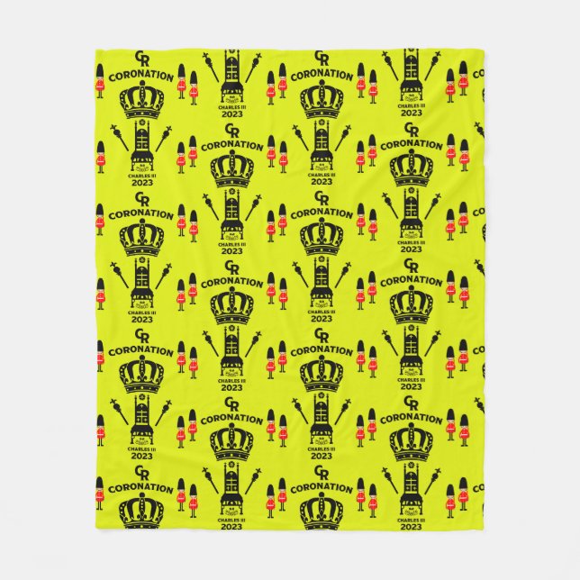 Cobertor De Velo Rei Charles III Coronação Comemorativa Souvenir (Frente)