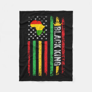 Cobertor De Velo Rei Negro Melanina Bandeira Afro-Americana Históri