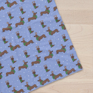 Cobertor De Velo Reindeer de Dachshund, Cute de Natal