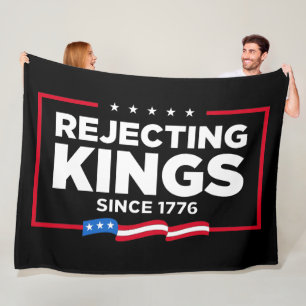 Cobertor De Velo Rejeitando Reis desde 1776 Bandeira Patriótica dos