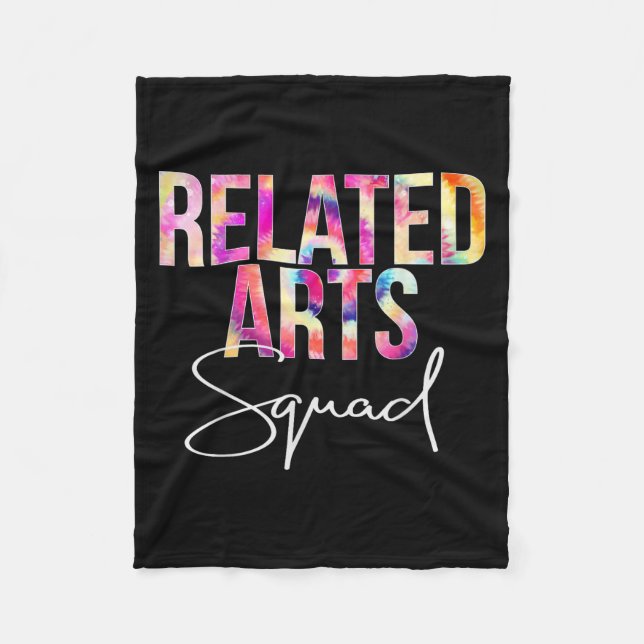 Cobertor De Velo Related Arts Squad Tie Dye Back To School Apprecia (Frente)