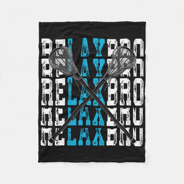 Cobertor De Velo Relaxe Bro Funny Lacrosse Player Lax Lover Piada T (Frente)