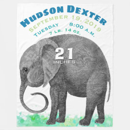 Cobertor De Velo Relógio Personalizado de Nascimentos