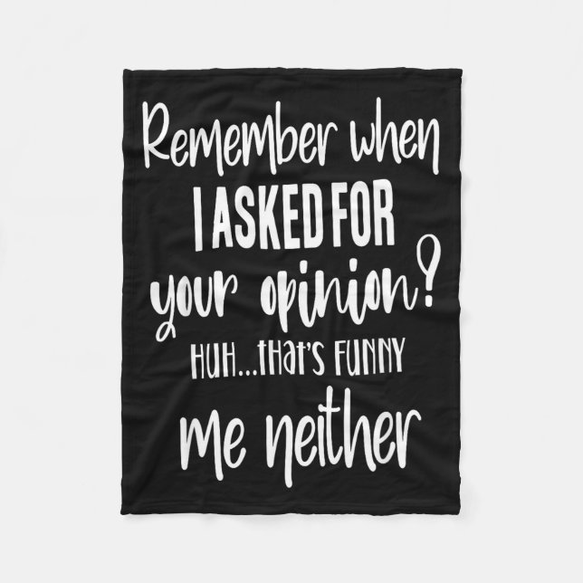 Cobertor De Velo Remember When I Asked Your Onion, Sarcastic Quote  (Frente)