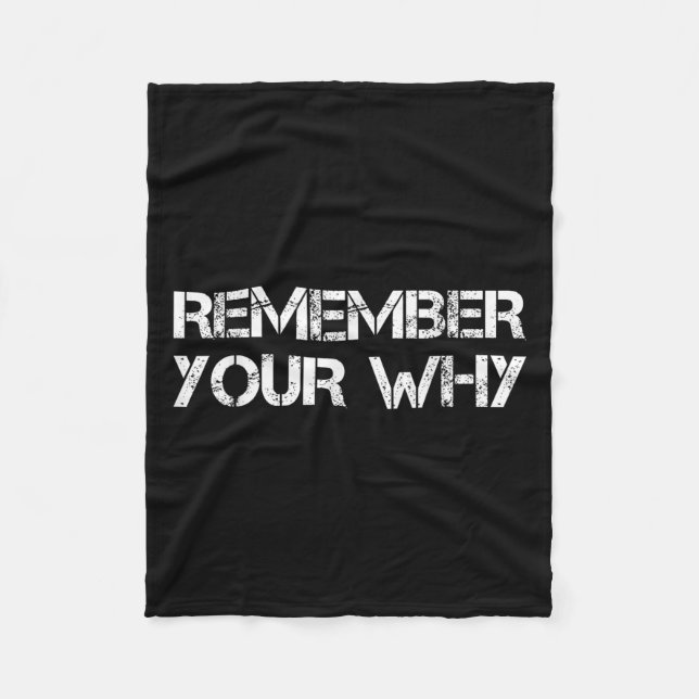 Cobertor De Velo Remember Your Why  (Frente)